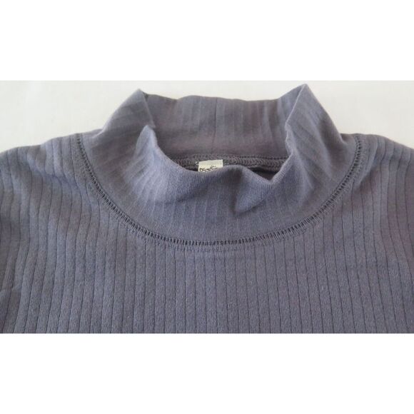 Free People OB889508 0052 Women's Sz XS Charcoal The Rickie Mock Neck L/S Top - Picture 3 of 5